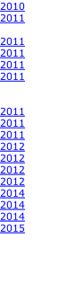 2010  2011  2011 2011 2011 2011   2011 2011 2011 2012 2012 2012 2012 2014 2014 2014 2015